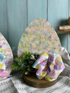 Handcrafted Multi-color Easter Egg with Ribbon 