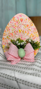 Handcrafted Multi-color Easter Egg with Ribbon 