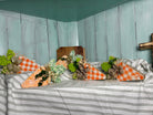 Handcrafted Wood Orange Spring Carrot with Ribbon