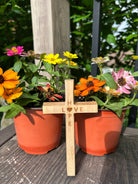 Handcrafted Christian Cross in reclaimed oak, 5 inches high, custom engraved.